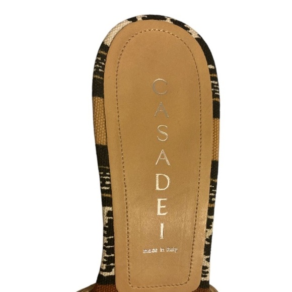 Casadei Leather Sandal Slides Kitten heel Made in Italy - Picture 5 of 8